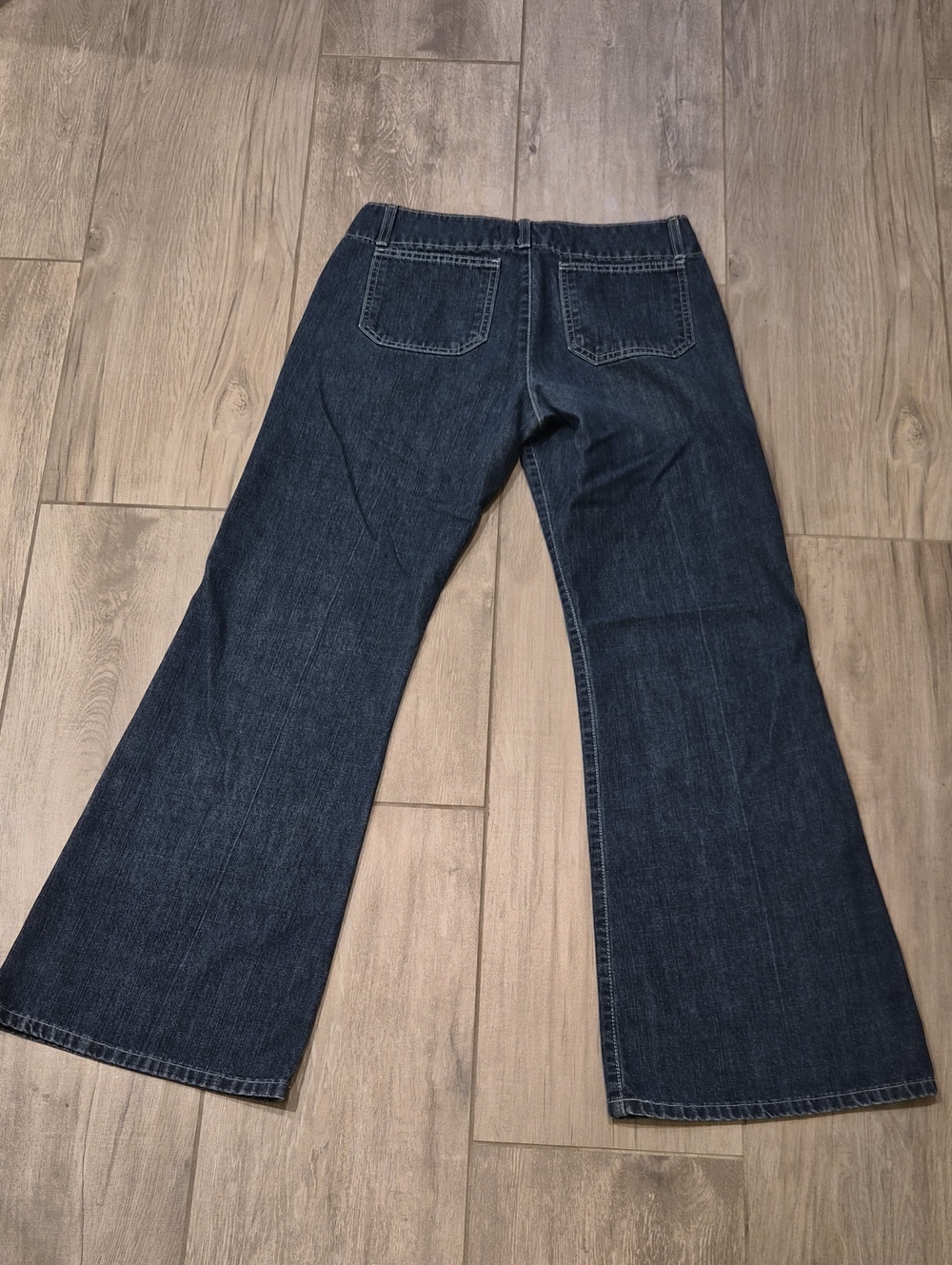 LONDONJEAN Dark Indigo Flare Wide-Leg Jeans - Picture 4 of 6
